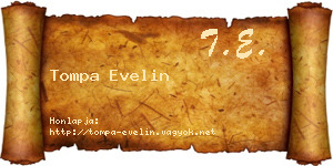 Tompa Evelin névjegykártya